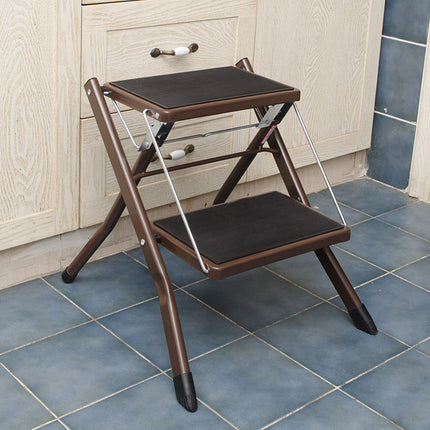 Home Multi Function Foldable Metal Step Stool Footstool Space Saving Durable