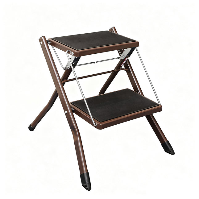 Home Multi Function Foldable Metal Step Stool Footstool Space Saving Durable