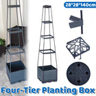 4 Tier Plant Stand Ladder Shelf for Climbing Vines Indoor Outdoor Garden Use
