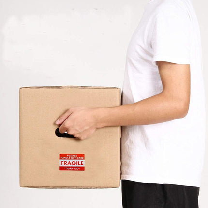 Fragile Warning Sticker Roll 500 Sheets 7.6x12.7cm Red for Shipping Moving