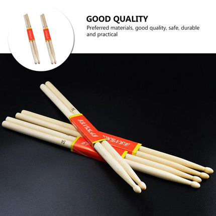 12 Pairs Wooden Drum Sticks Solid Wood Jazz Drum Mallets Professional Durable