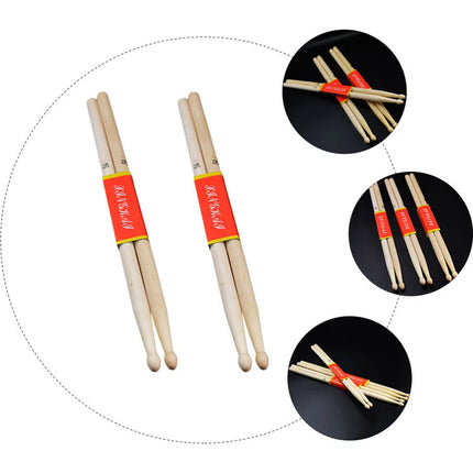 12 Pairs Wooden Drum Sticks Solid Wood Jazz Drum Mallets Professional Durable