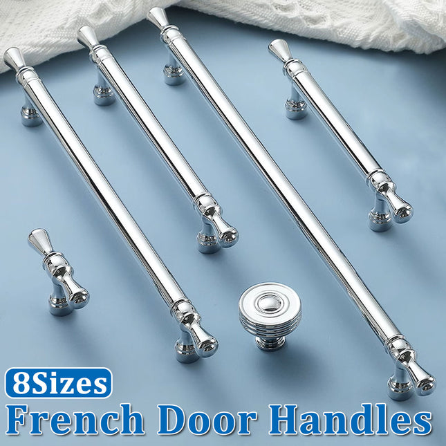8 Sizes Copper Closet Handles Modern Simple Silver Cabinet Drawer Door Pulls