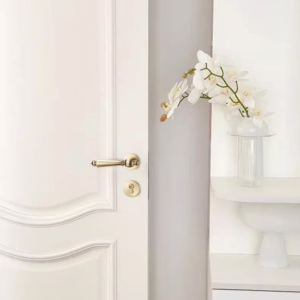 Retro Wooden Door Lock Handle Static Home Door Handle Without Lock Core 145mm