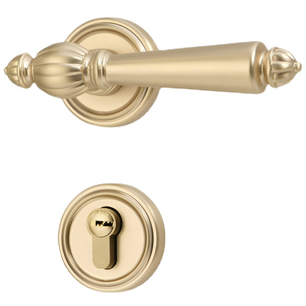 Retro Wooden Door Lock Handle Static Home Door Handle Without Lock Core 145mm
