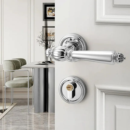 Retro Wooden Door Lock Handle Static Home Door Handle Without Lock Core 145mm