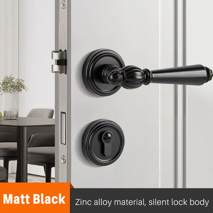 Retro Wooden Door Lock Handle Static Home Door Handle Without Lock Core 145mm