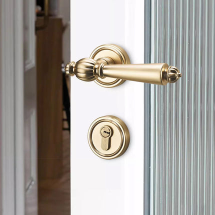 Retro Wooden Door Lock Handle Static Home Door Handle Without Lock Core 145mm