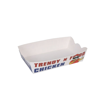 Disposable No Fold Oil Proof Snack Box Leak Resistant Microwave for Fast Food