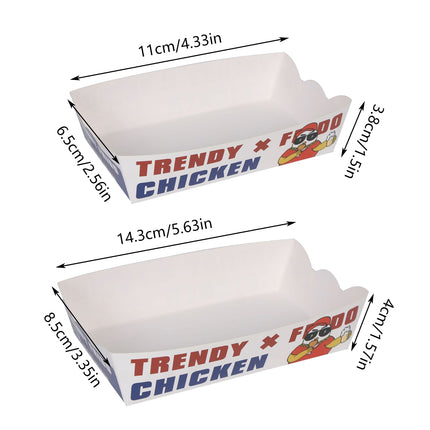 Disposable No Fold Oil Proof Snack Box Leak Resistant Microwave for Fast Food