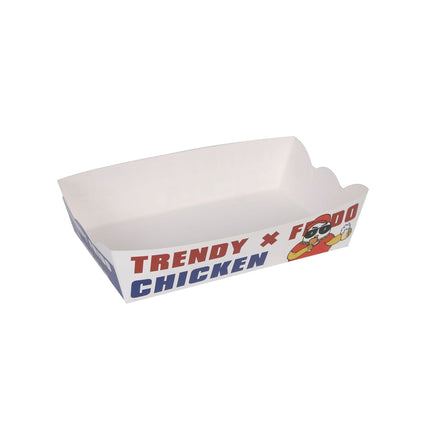 Disposable No Fold Oil Proof Snack Box Leak Resistant Microwave for Fast Food