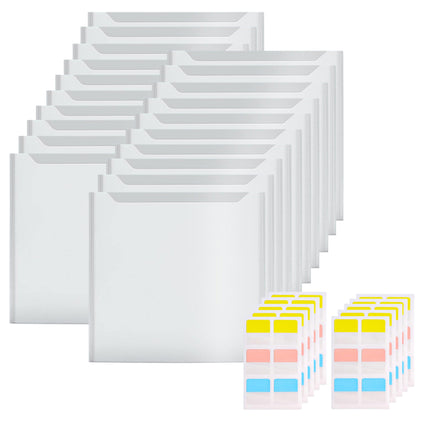 20PCS Frosted Document Storage Bag Clear File Organizer Waterproof Durable
