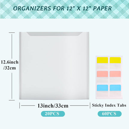 20PCS Frosted Document Storage Bag Clear File Organizer Waterproof Durable