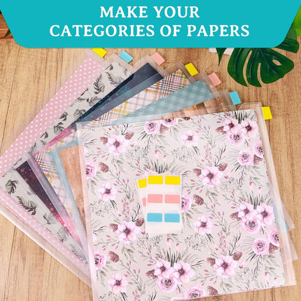 20PCS Frosted Document Storage Bag Clear File Organizer Waterproof Durable