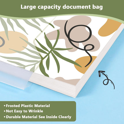 20PCS Frosted Document Storage Bag Clear File Organizer Waterproof Durable