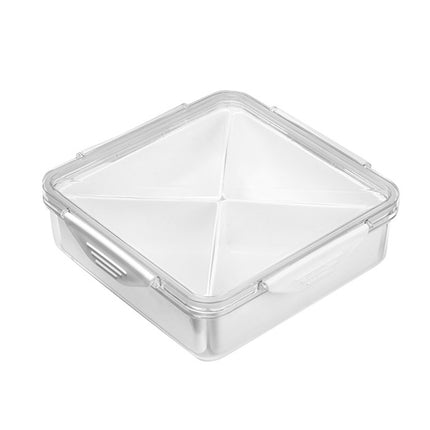 Transparent Compartment Fruit Tray with Lid Multifunctional Food Storage Box