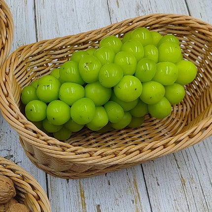 2Pcs Rattan Yuanbao Shaped Fruit Tray Home Storage Basket Living Room Tray