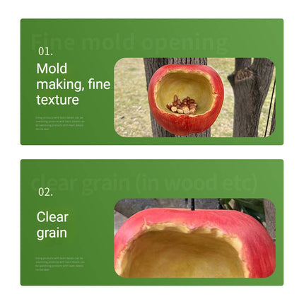 Resin Apple Bird Feeder Hanging Outdoor Garden Wild Bird Feeding Station