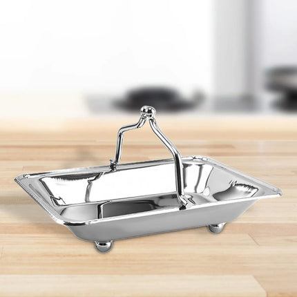 Stainless Steel Wine Frame Handheld Fruit Plate Home Dining Hotel Serving Basket