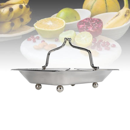Stainless Steel Wine Frame Handheld Fruit Plate Home Dining Hotel Serving Basket