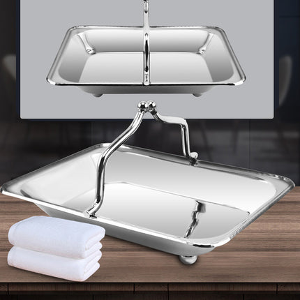 Stainless Steel Wine Frame Handheld Fruit Plate Home Dining Hotel Serving Basket