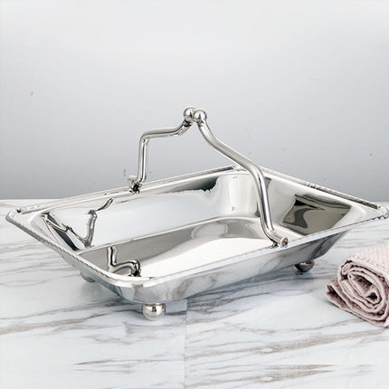 Stainless Steel Wine Frame Handheld Fruit Plate Home Dining Hotel Serving Basket