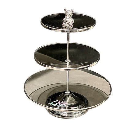 Multi Layer Glass Fruit Plate Dessert Display Stand for Home Party Table Decor