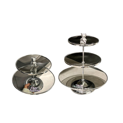 Multi Layer Glass Fruit Plate Dessert Display Stand for Home Party Table Decor