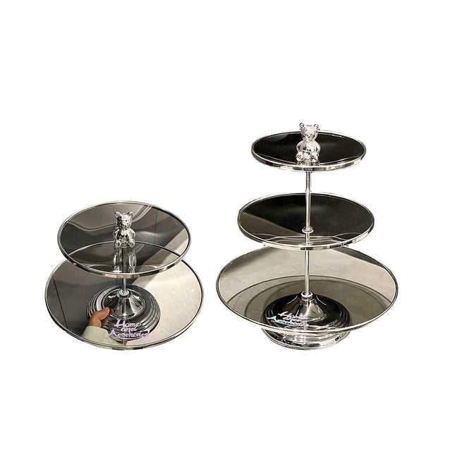 Multi Layer Glass Fruit Plate Dessert Display Stand for Home Party Table Decor