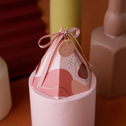 50PCS Hexagonal Candy Cones Treat Box Party Favor Bags for Wedding Birthday