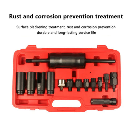 14PCS Car Fuel Injector Removal Tool Kit for Petrol Diesel Engine Maintenance
