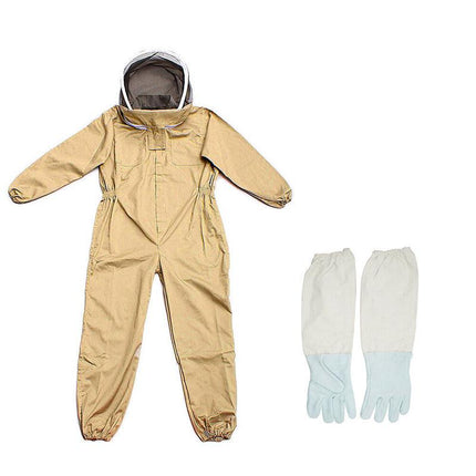 Full Beekeeping Suit Bee Suit Heavy Duty Leather Ventilated Keeping Gloves