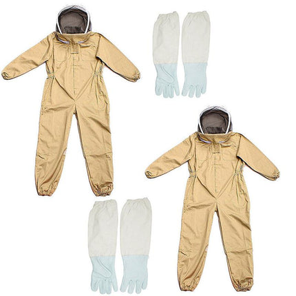 Full Beekeeping Suit Bee Suit Heavy Duty Leather Ventilated Keeping Gloves