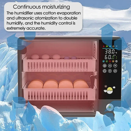 Fully Automatic Chicken Egg Incubator 24 Egg Digital Poultry Hatcher Farm Use