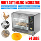 Fully Automatic Chicken Egg Incubator 24 Egg Digital Poultry Hatcher Farm Use