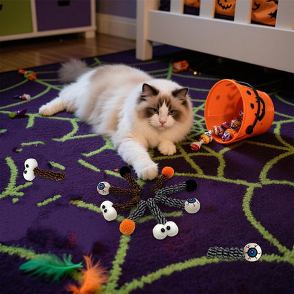 8PCS Cat Toys Set Interactive Kitten Toys for Indoor Cats Kittens Multi Colours