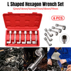 6PCS L Shaped Hexagon Wrench Set Chromium-Molybdenum steel Durable Car Repair