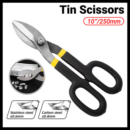 Tin Scissors Manual Steel Cutting Metal Shear Cutter 10inch Hand Tool Durable