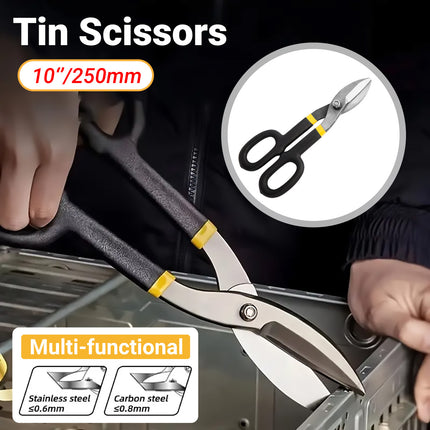Tin Scissors Manual Steel Cutting Metal Shear Cutter 10inch Hand Tool Durable