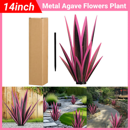 Metal Agave Flowers Plant Garden Decoration Realistic Iron for Yard Patio Lawn