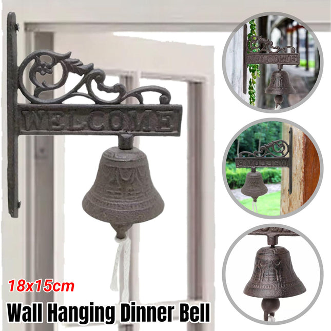 Wall Hanging Dinner Bell Vintage Metal Loud Clear Sound For Restaurant Decor