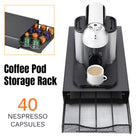 Coffee Pod Storage Rack with Drawer 40 Pods Capacity Countertop Space Saving