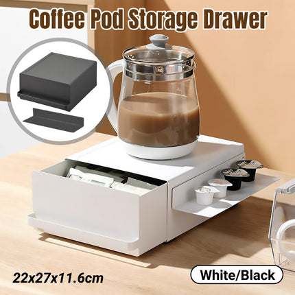 Coffee Pod Storage Drawer Space Saving Organizer for Home Countertop Cabinet
