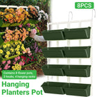 8pcs Multi Tier Hanging Plant Stand Vertical Garden PP Pots for Balcony Fence
