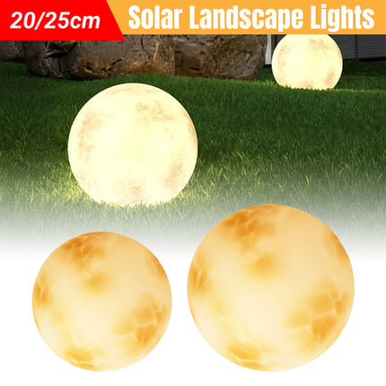 Solar Landscape Lights Moon Shaped Outdoor Garden Decor LED Waterproof Durable