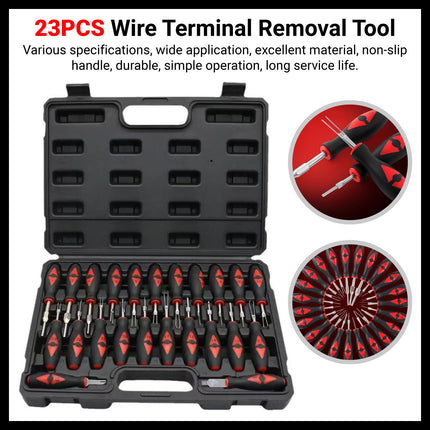 23PCS Wire Terminal Removal Tools Car Electrical Connector Pin Extractor Repair