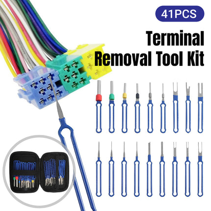 41PCS Wire Terminal Removal Tools Car Electrical Connector Pin Extractor Repair