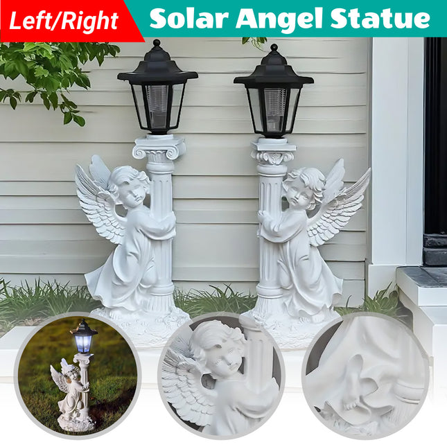 Solar Light Angel Statue Outdoor Garden Decor Waterproof for Yard Patio Pathway