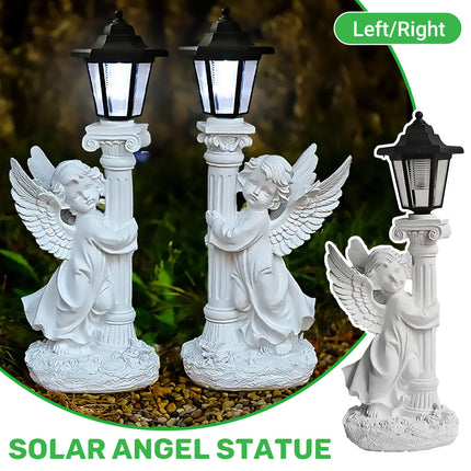 Solar Light Angel Statue Outdoor Garden Decor Waterproof for Yard Patio Pathway