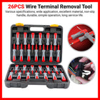 26PCS Wire Terminal Removal Tools Car Electrical Connector Pin Extractor Repair